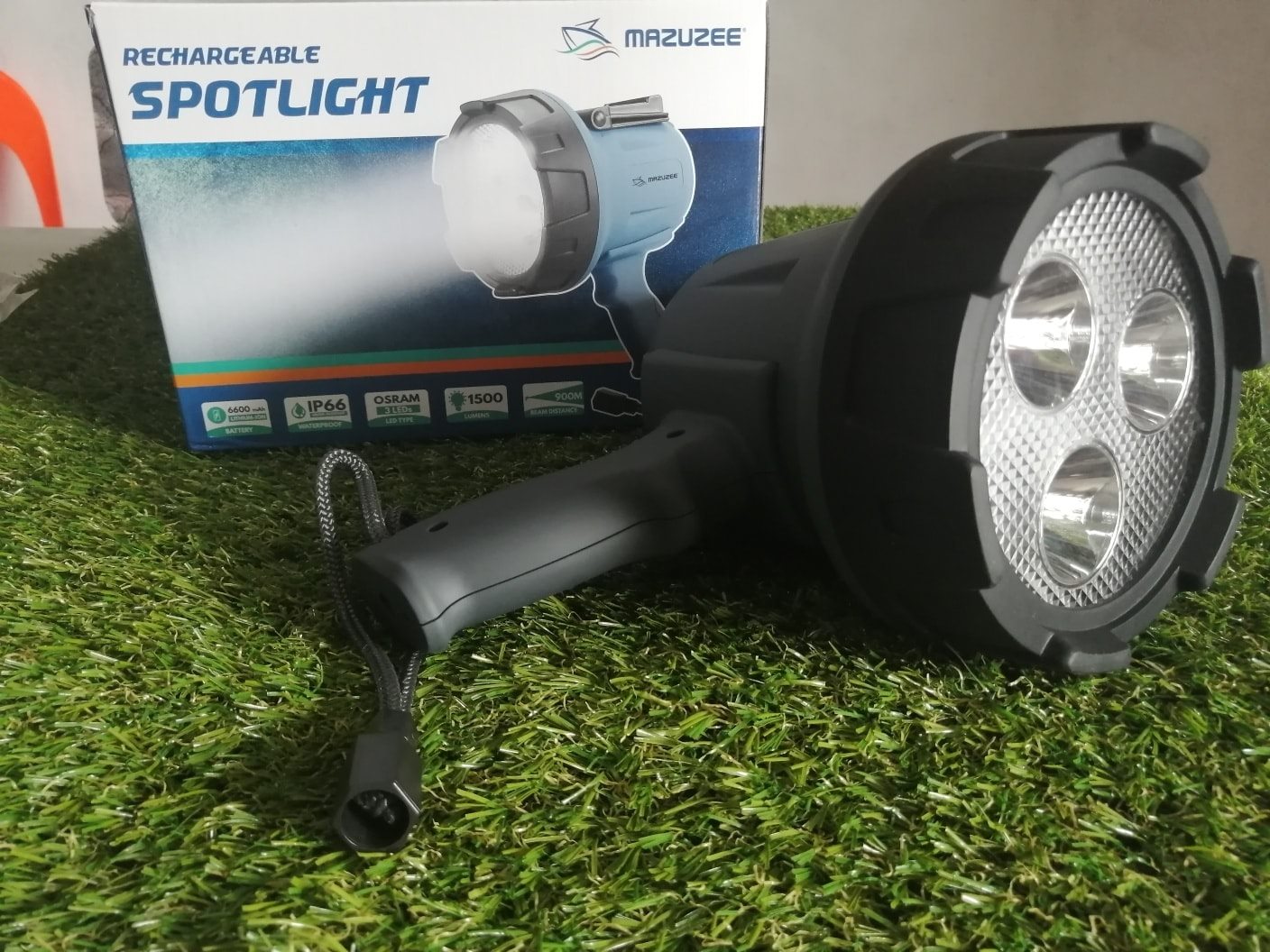 "Marine search lights – remote-controlled and handheld LED spotlights for boat navigation and safety"