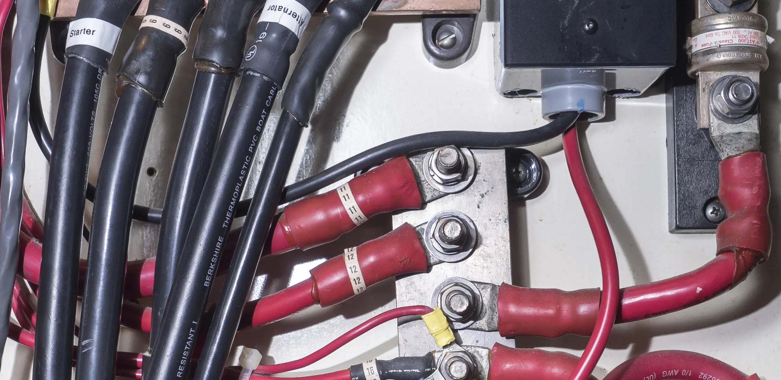 "Marine cable accessories – ties, clamps, glands, and conduits for secure and organized boat wiring"