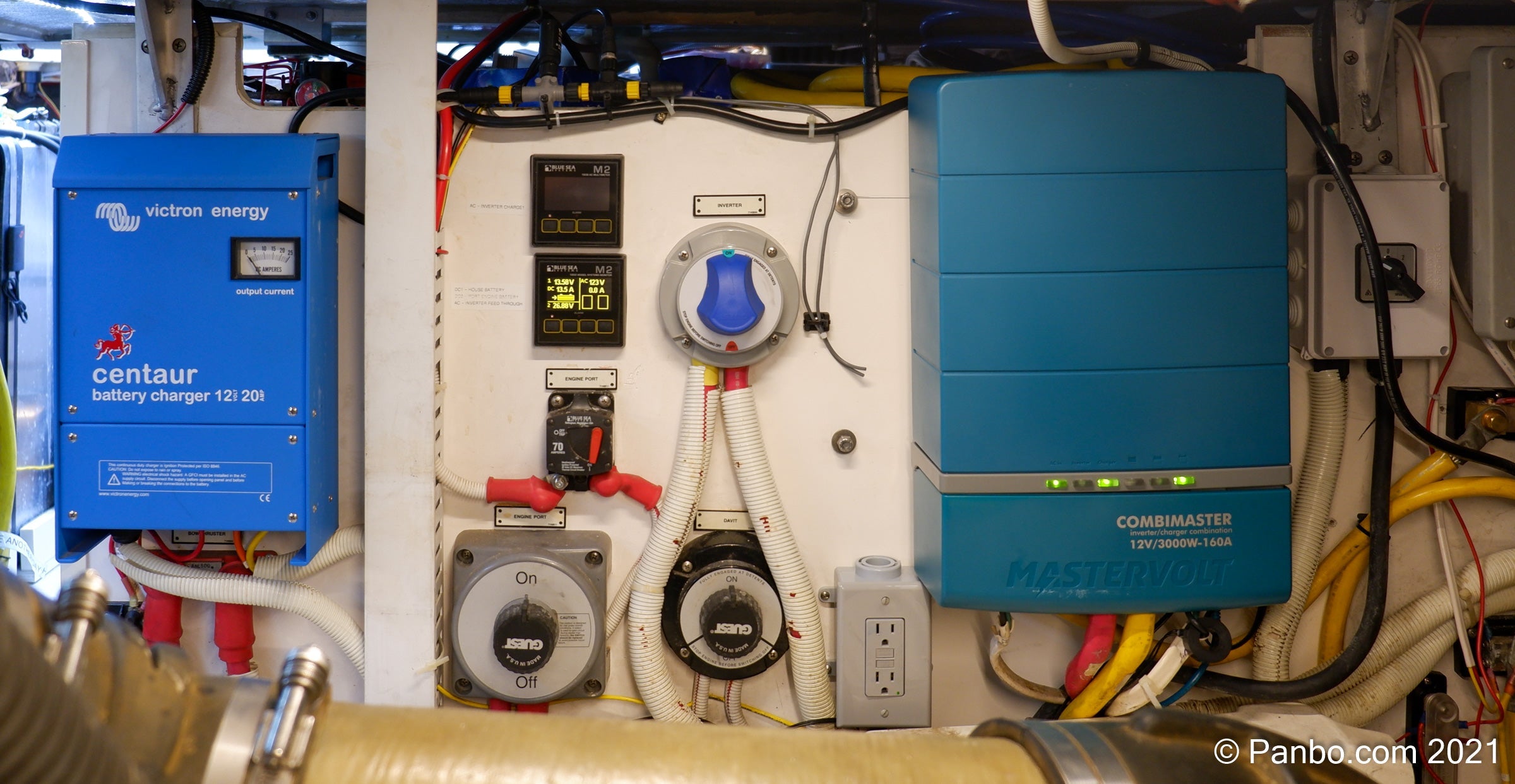 Marine-grade battery inverters for yachts and boats, converting DC power to AC for onboard electrical devices. Reliable, efficient, and designed for marine environments. Available in Rimal Marine.