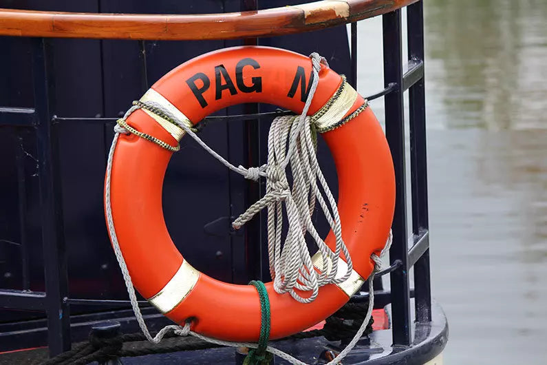 "Marine life buoy rings – high-visibility rescue flotation devices for boats and docks"