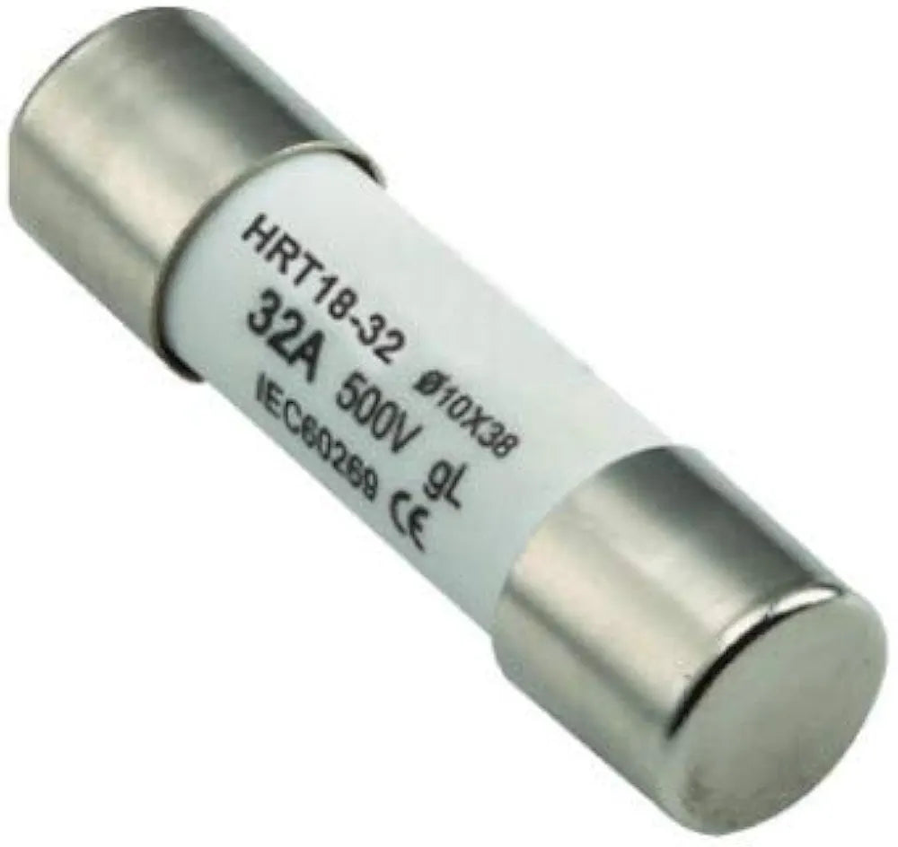 Ceramic HRC fuse 10x38mm RO15/RS15 type for high rupturing capacity applications in industrial, marine, and solar power systems. Designed for 500V/690V circuits with excellent thermal and arc resistance. Long-lasting protection by Rimal Marine.