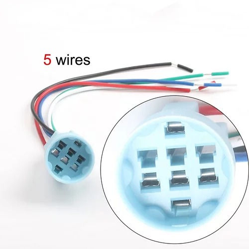 Close-up image of a socket connector compatible with 16mm and 19mm stainless steel push button switches. Features pre-attached wires, secure snap-in design, and flame-retardant plastic casing for safe, efficient electrical connections in control panels and machinery.

