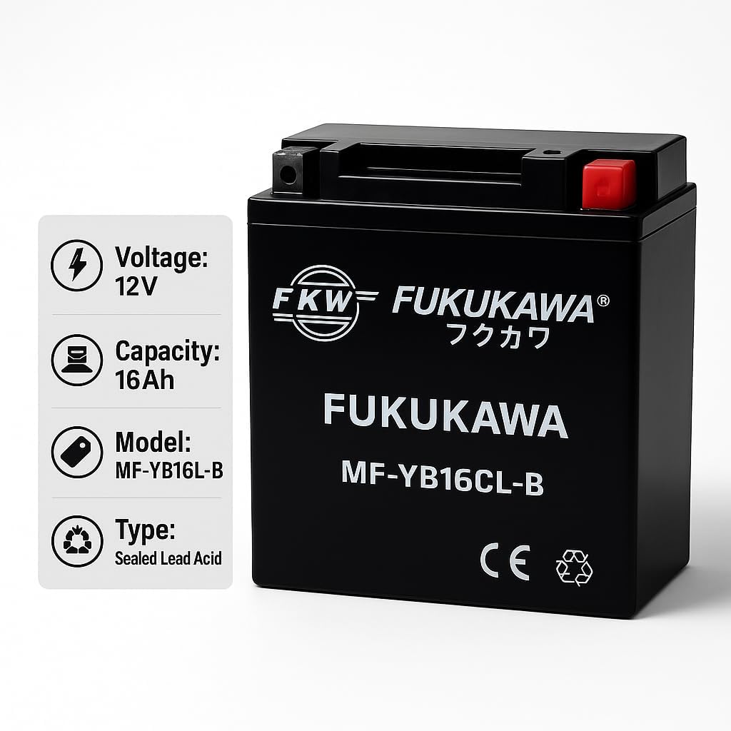 FUKUKAWA MF-YB16CL-B Jet Ski Battery in Dubai – 12V 16Ah Maintenance-Free AGM Power Sports Battery