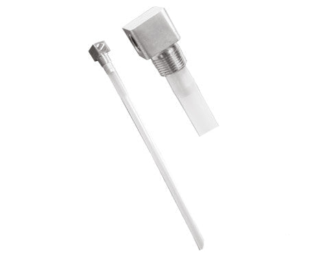Fuel Pick-Up Assembly with 24-inch flexible, fuel-resistant PVC tube, corrosion-resistant aluminum head, and integrated fuel filter. Designed for portable fuel tanks and marine systems, ensuring efficient, debris-free fuel delivery in demanding environments.
