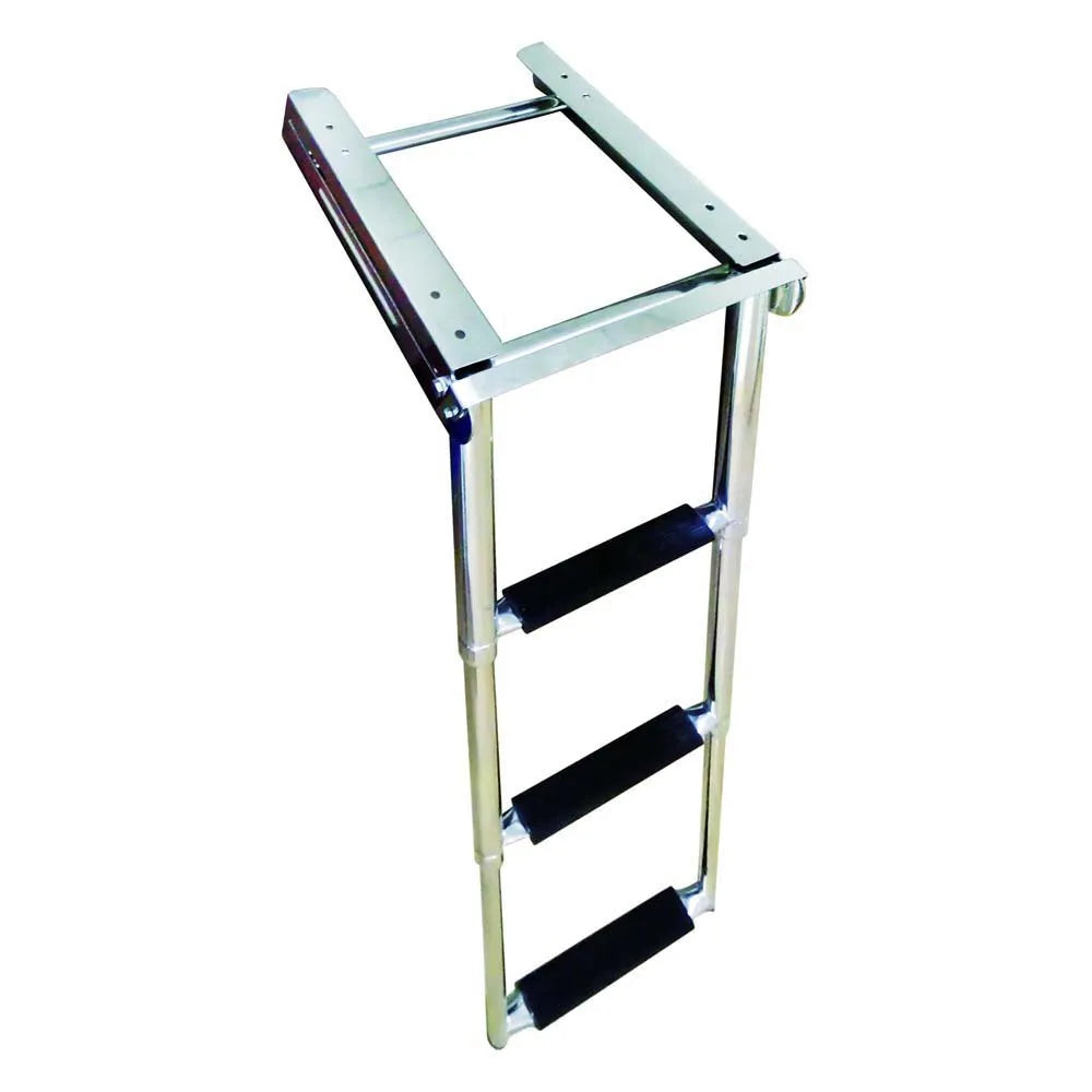3-step Stainless Steel Bracket Telescopic Ladder with stopper offers compact, durable design for safe boat access. Mirror-polished finish, anti-slip steps, and built-in stopper ensure style, safety, and functionality for marine environments.