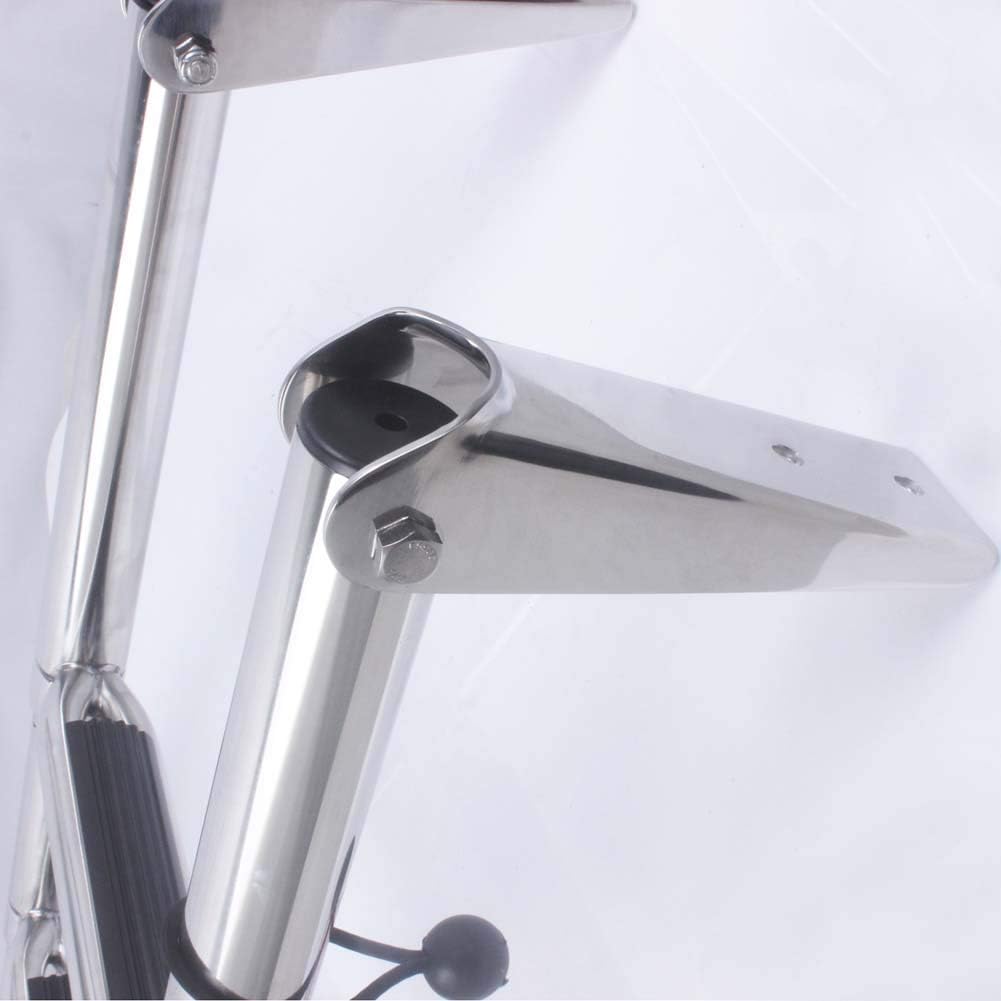 Stainless Steel 3-step telescopic boat ladder – foldable, space-saving ladder with anti-slip steps and corrosion resistance, ideal for easy boarding from the water on smaller boats and swim platforms.

