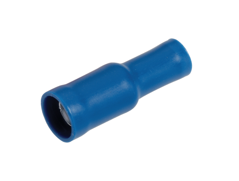 Male and female bullet terminal connectors for quick, reliable wire connections in automotive, marine, and electrical systems. Designed for fast disconnection and strong conductivity. Crimp-style, available in assorted colors and sizes. Premium quality connectors from Rimal Marine.

