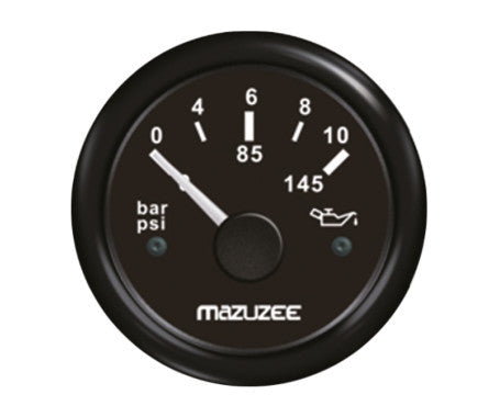Universal 52mm oil pressure gauge with analog display for 12V/24V vehicles and boats. Durable waterproof design with clear needle dial. Ideal for monitoring oil pressure in engines of cars, trucks, RVs, and marine vessels.