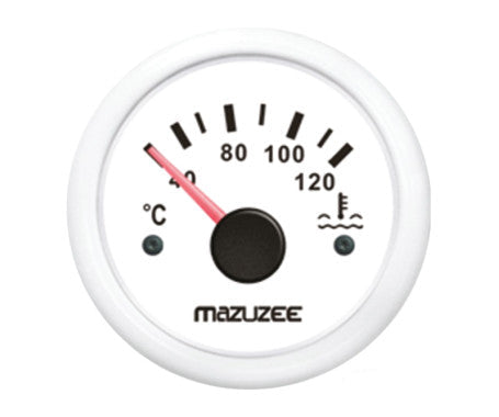 Universal 52mm analog water temperature gauge for monitoring engine coolant. Supports 12V/24V systems with waterproof casing, clear dial, and sensor compatibility. Ideal for marine, automotive, and RV applications requiring precise temp tracking.

