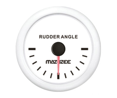Universal 52mm rudder angle gauge for 12V/24V marine systems. Analog dial shows rudder position for safe navigation. Features waterproof housing, clear needle display, and durable construction for boats and yachts.

