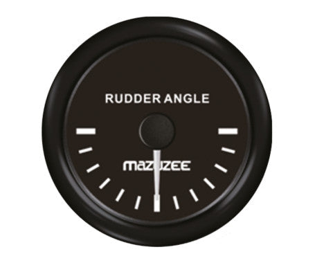 Universal 52mm rudder angle gauge for 12V/24V marine systems. Analog dial shows rudder position for safe navigation. Features waterproof housing, clear needle display, and durable construction for boats and yachts.

