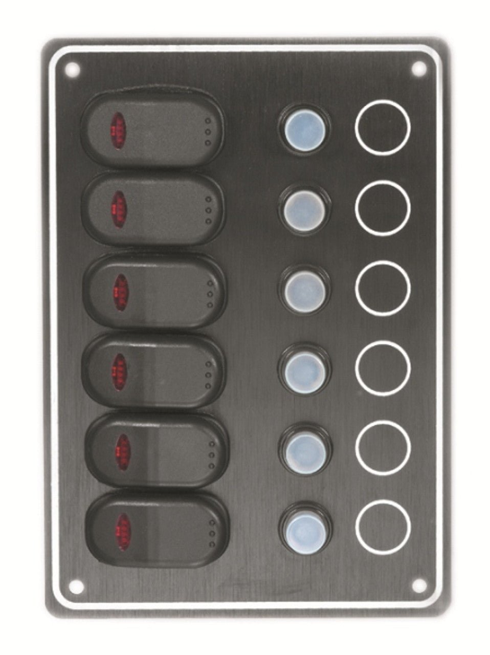 6-Gang Waterproof Switch Panel 10061-BKU – Marine & RV Rocker Switch ...