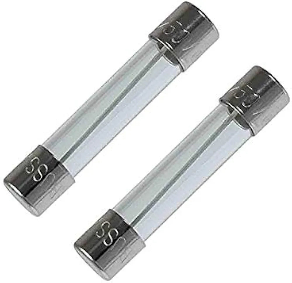 Set of 5 fast blow glass tube fuses, 6mm x 30mm, rated 250V. Designed for quick response to overloads in electronic devices, marine equipment, and appliances. Clear glass body for easy inspection. Precision protection by Rimal Marine.