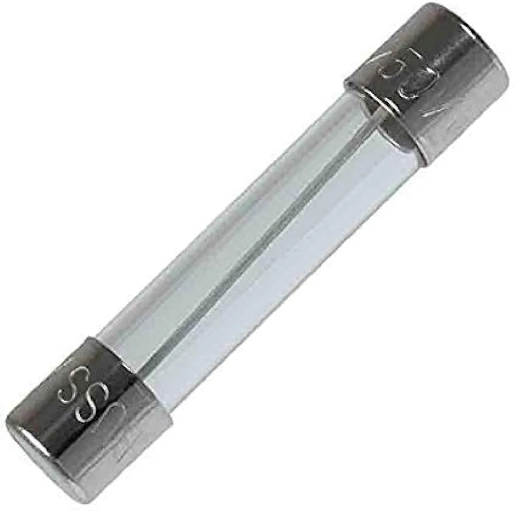 Set of 5 fast blow glass tube fuses, 6mm x 30mm, rated 250V. Designed for quick response to overloads in electronic devices, marine equipment, and appliances. Clear glass body for easy inspection. Precision protection by Rimal Marine.