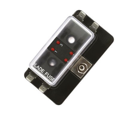 AAA 4/6/10 Gang Blade Fuse Holder 11514 for marine use. Efficient fuse distribution box for boats and yachts. Corrosion-resistant and compact design ensures reliable protection and circuit organization. Ideal for harsh marine environments. Available in Rimal Marine.

