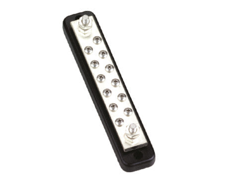 AAA 12 Pin Copper Bus Bar 11582-12 – corrosion-resistant heavy-duty power distribution block ideal for marine, automotive, and industrial electrical panels. Ensures stable connections and neat wiring layout. Available at Rimal Marine.