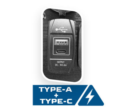 AAA - 5 Gang Switch Panel - With USB Ports ( Type A + Type C)