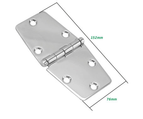 AAA-grade stainless steel hinge made from AISI 304 for durable and corrosion-resistant performance. Ideal for doors, cabinets, and enclosures in residential, commercial, and light marine settings. Provides smooth operation and long-lasting reliability.