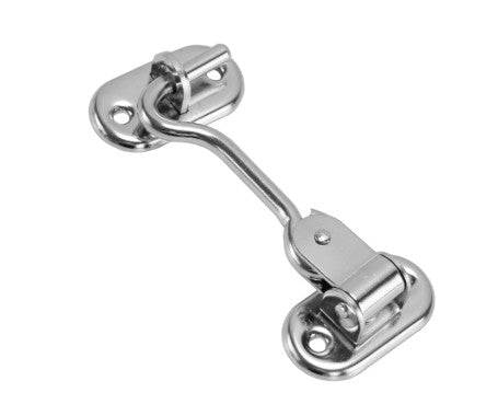 AAA-quality Stainless Steel Cabin Hook made from 304-grade steel, featuring a classic hook-and-eye design. Ideal for securing doors, windows, or gates with moderate corrosion resistance, suitable for indoor and sheltered outdoor environments.