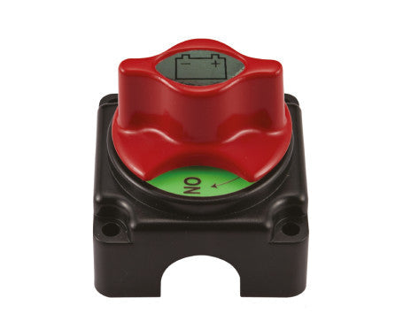 AAA Mini Battery Switch with Knob 10392 – compact and durable marine battery isolator ideal for boats and yachts. Provides easy and safe battery disconnection, corrosion-resistant for harsh marine environments. Available in Rimal Marine.