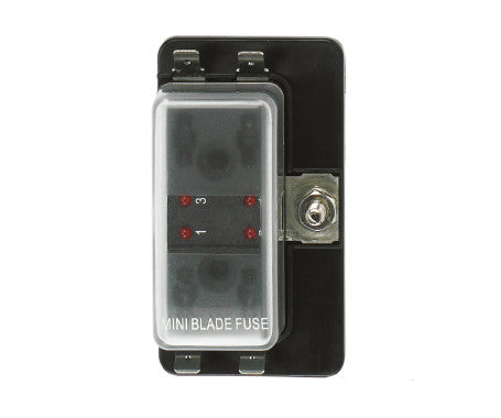 AAA Mini Blade Fuse Holder 11513 in 4, 6, or 10 gang versions for safe, compact fuse distribution. Suitable for automotive, marine, and other 12V/24V DC applications. Designed for easy installation and long-lasting performance. Supplied by Rimal Marine.

