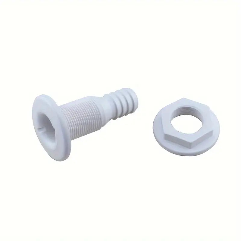 AAA plastic marine thru-hull fittings made from UV-stabilized corrosion-resistant materials. Designed for water intake and drainage on boats and yachts. Lightweight and durable, ideal for saltwater applications requiring reliable, leak-free thru-hull connections.

