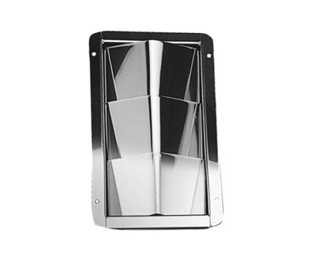 AAA stainless steel louvered ventilator with 3, 4, or 5 louver options – marine-grade ventilation grill for boats and enclosures, offering corrosion resistance and efficient airflow.

