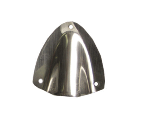 AAA Clam Shell Ventilator in corrosion-resistant stainless steel. Available in 38.1mm, 54mm, and 90mm lengths. Designed for vent and cable protection in marine environments with a sleek, low-profile design to reduce water intrusion on boats and yachts.