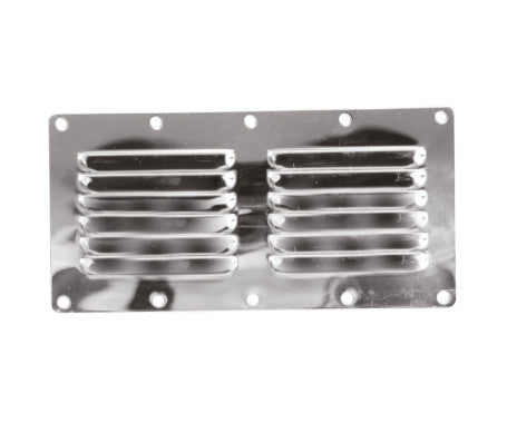 AAA louvered vent model 13576 made of stainless steel 304 – marine-grade ventilation cover designed to enhance airflow and resist corrosion in boats, RVs, and outdoor enclosures.