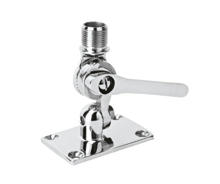 Antenna mount made of AISI 316 stainless steel – marine-grade swivel base for VHF or GPS antennas on boats. Corrosion-resistant and durable for secure antenna installation in all weather.

