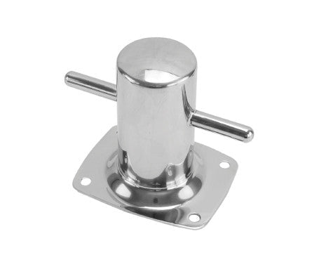 Marine-grade stainless steel bollard constructed from AISI 316 for superior corrosion resistance and durability. Designed for mooring applications on docks, piers, and boats, providing secure line handling in saltwater environments.
