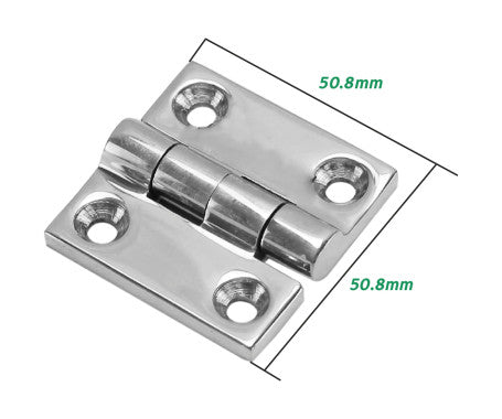 Heavy-duty door hinge made from AISI 316 stainless steel, ideal for marine, outdoor, and industrial applications. Provides smooth pivot action, corrosion resistance, and long-lasting durability in harsh and saltwater-exposed environments.