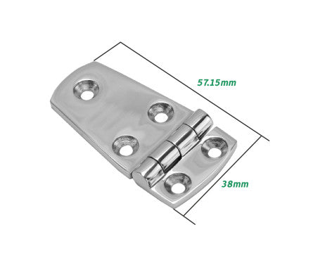 Door hinge crafted from AISI 316 stainless steel, providing excellent corrosion resistance and smooth movement. Perfect for marine, outdoor, or industrial use where durability and performance in harsh environments are essential.