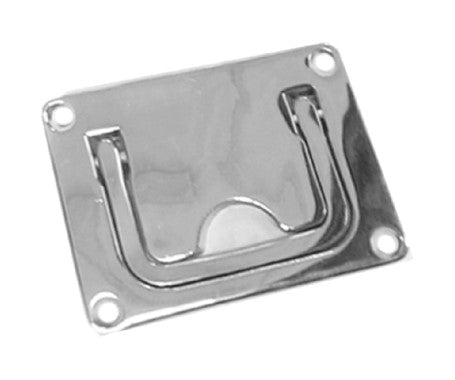 Flush lift handle made from AISI 316 stainless steel with a recessed design for smooth, low-profile installation. Perfect for marine and outdoor use, providing corrosion resistance and durable grip for cabinets, doors, and hatches.