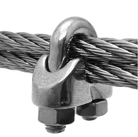 High-quality AISI 316 stainless steel wire rope clip used for fastening and securing wire rope or cable loops. Rust-resistant and ideal for marine, industrial, and outdoor applications in corrosive environments.

