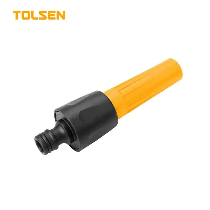 Adjustable spray nozzle with ABS and PP body, offering flexible spray modes from mist to jet stream. Comes with a global quick connect adapter for universal hose fit. Ideal for gardening, cleaning, or irrigation. Skin card packing for convenient retail setup.

