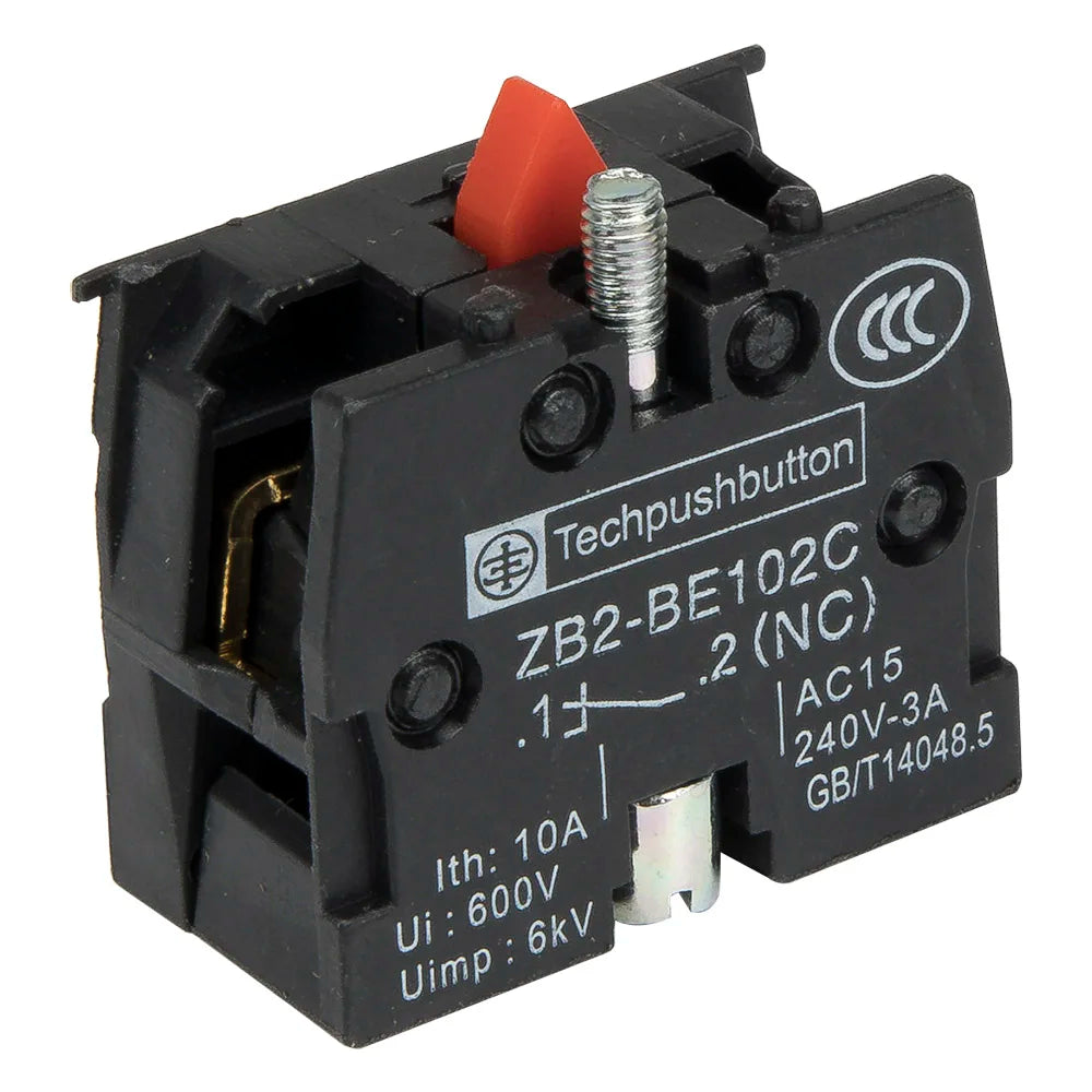 Andeli XB2BD21 22mm black selector switch with 2-position latching and normally open (N/O) contact. Designed for industrial and control panel use. Compact and durable with clear position switching and smooth operation.