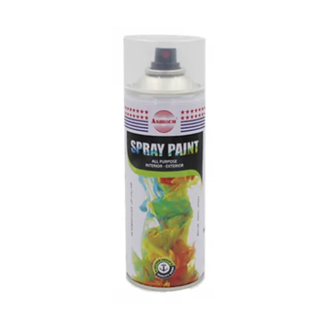Asmaco 400 ml spray paint in various colors—quick-dry, high-gloss finish suitable for plastic, wood, metal, and automotive surfaces. Exceptional adhesion to polypropylene, polystyrene, fiberglass, PVC without primer. Durable and weather-resistant for indoor/outdoor use.

