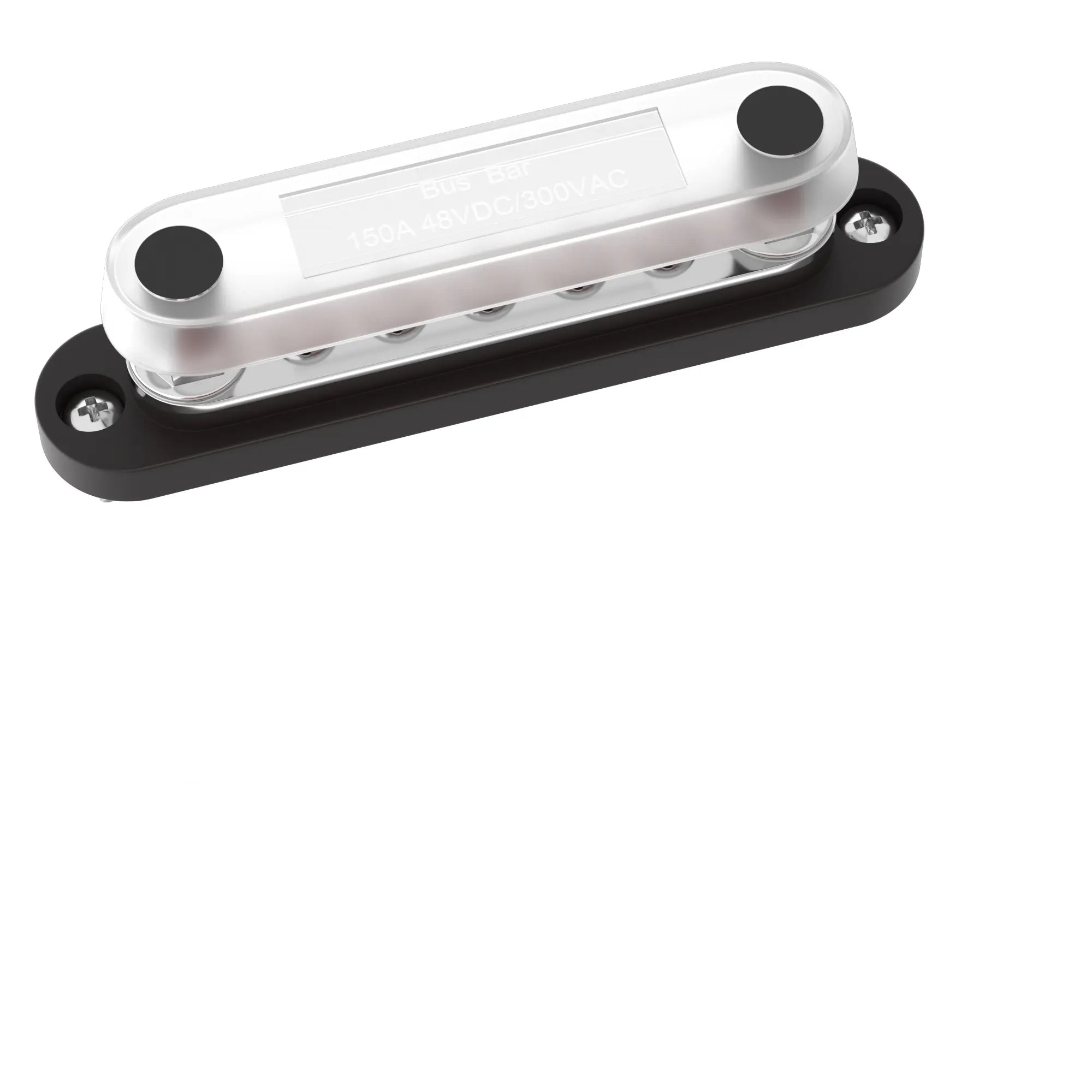 ZeeVolt ZV17035 – 5 Gang Common 150A Mini BusBar with 2 x M6 Studs, 5 x M4 Screws & Cover