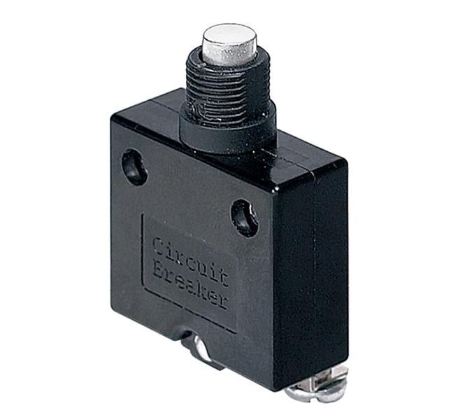 BEP CLB-30 thermal push circuit breaker rated at 30 amps, resettable design with push-button activation. Ideal for marine, RV, and automotive electrical systems, offering reliable and compact overcurrent protection. Supplied by Rimal Marine.