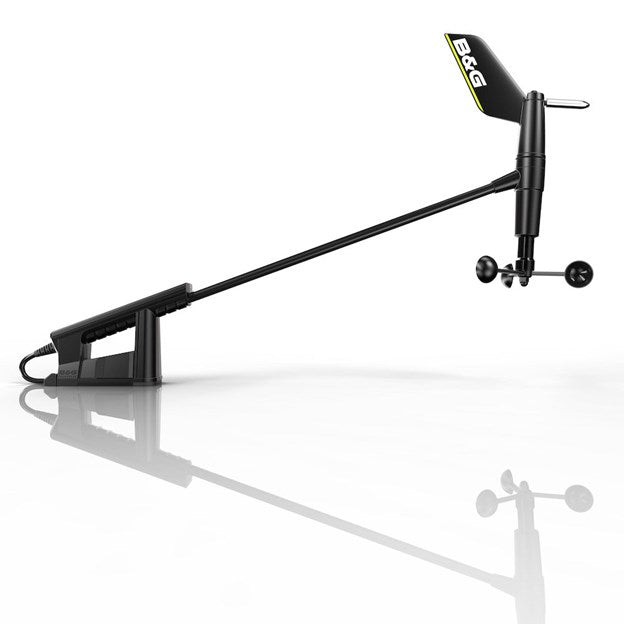 B&G WS310 Wind Sensor with three-blade anemometer and directional vane, engineered for precise wind speed and angle measurement. Ideal for sailing and marine navigation systems, featuring NMEA 2000® connectivity and durable weather-resistant construction.

