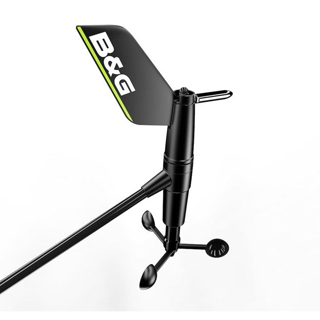 B&G WS310 Wind Sensor with three-blade anemometer and directional vane, engineered for precise wind speed and angle measurement. Ideal for sailing and marine navigation systems, featuring NMEA 2000® connectivity and durable weather-resistant construction.