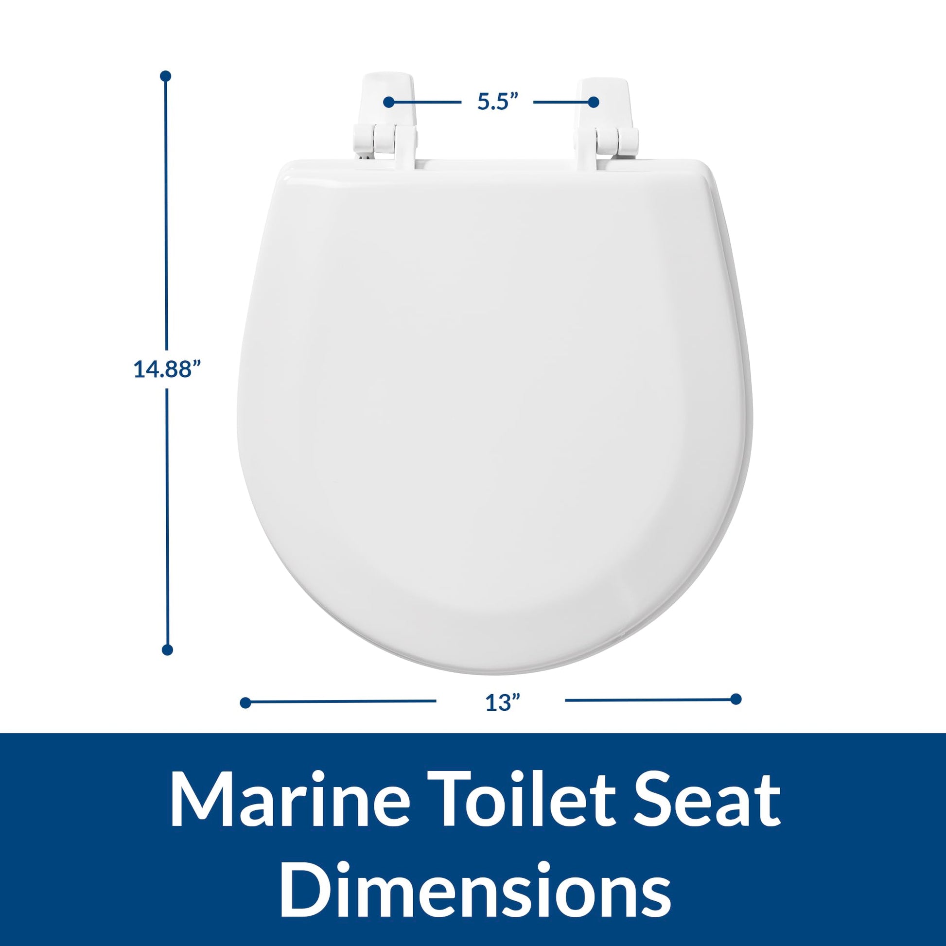 Bemis white toilet seat cover compatible with Jabsco 37010 Series marine toilets. Features durable construction, corrosion-resistant hinges, and a smooth, easy-to-clean surface. Ideal replacement seat for boats, yachts, and marine sanitation systems.