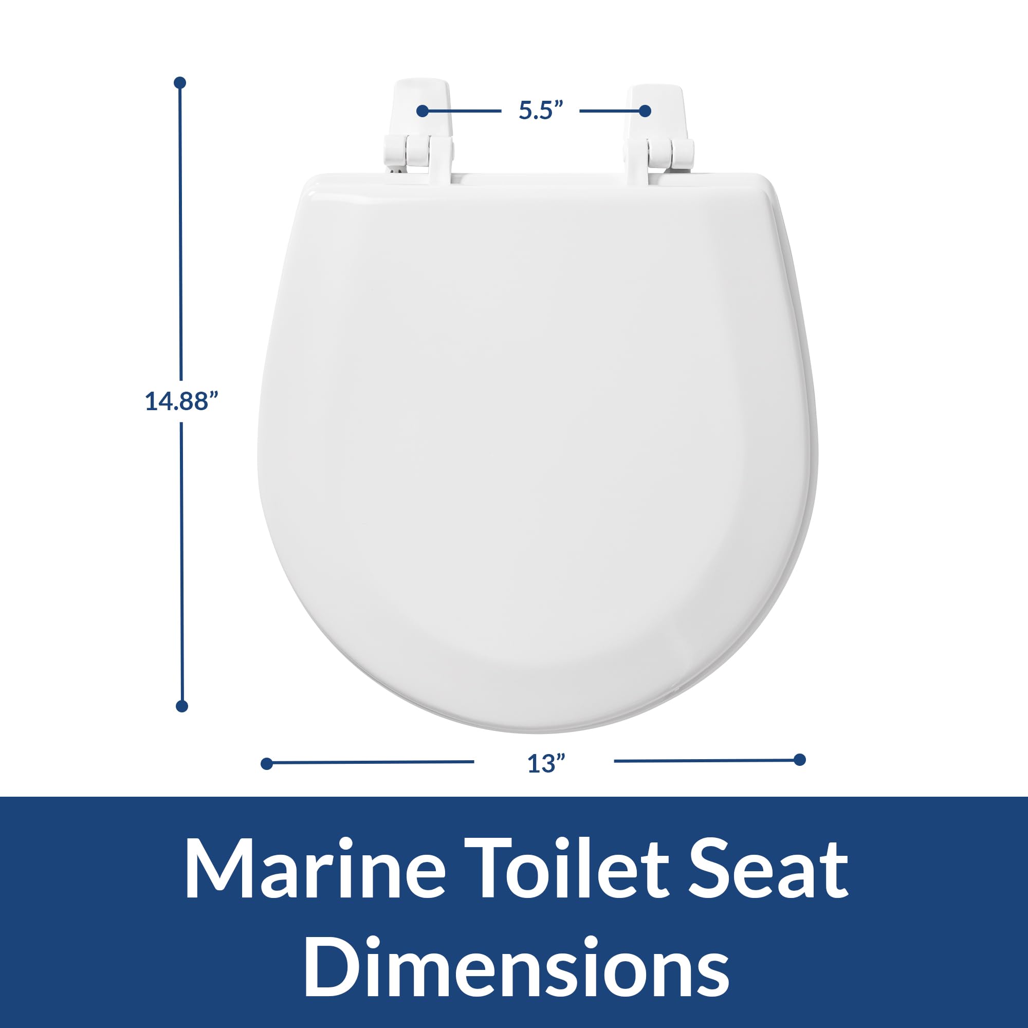 Bemis white toilet seat cover compatible with Jabsco 37010 Series marine toilets. Features durable construction, corrosion-resistant hinges, and a smooth, easy-to-clean surface. Ideal replacement seat for boats, yachts, and marine sanitation systems.