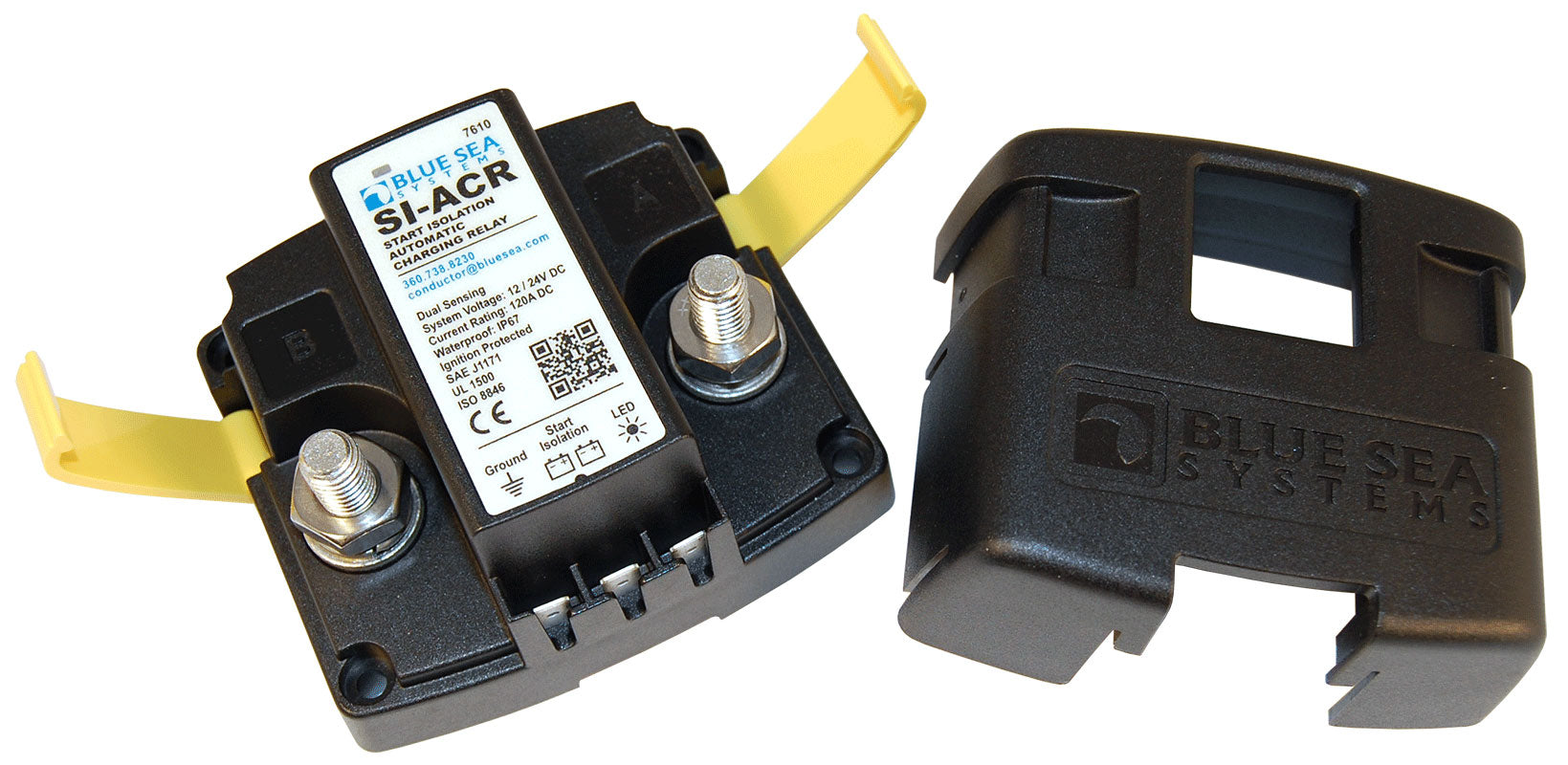 Blue Sea Add‑A‑Battery Kit 120 A enables effortless dual-battery charging without switching, drawing automatically when the main battery reaches 13.3 V. Compact, reliable, and maintenance-free—perfect for marine, RV, and off-grid electrical systems.