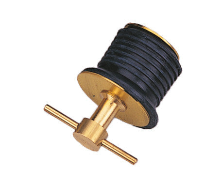 Marine-grade 1-1/4 inch brass drain plug for boat transoms and bilge drainage. Corrosion-resistant design ensures reliable sealing and long service life in freshwater and saltwater environments. Durable and easy to install.