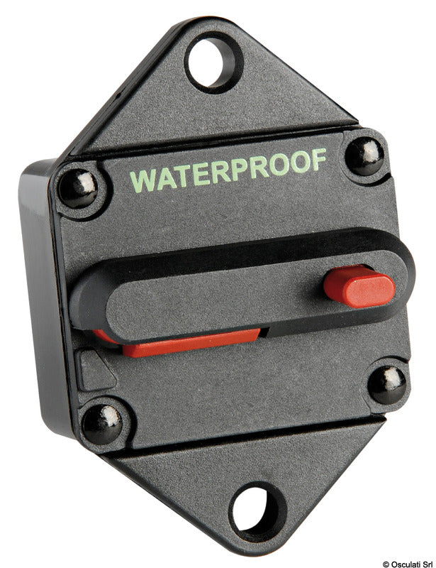 Built-in thermal switch with 60A to 200A rating, designed for recess fit mounting in panels. Offers safe and effective thermal overload protection in marine, vehicle, and industrial electrical systems. Space-saving and durable. Available at Rimal Marine.