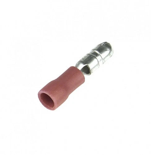 Male and female bullet terminal connectors for quick, reliable wire connections in automotive, marine, and electrical systems. Designed for fast disconnection and strong conductivity. Crimp-style, available in assorted colors and sizes. Premium quality connectors from Rimal Marine.