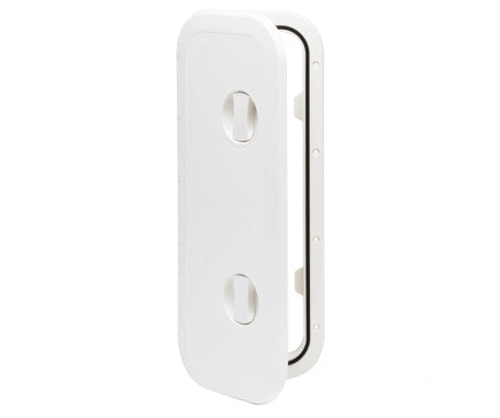 CANSB marine access hatch with 180° opening – size 606mm x 243mm. Durable, UV-resistant hatch for boats and RVs, designed for easy access to storage areas with secure latching.


