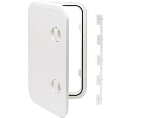 CANSB 180-degree opening hatch sized 606mm x 357mm – marine-grade UV-resistant access hatch with secure locking, ideal for deck and compartment use on boats, yachts, and RVs.

